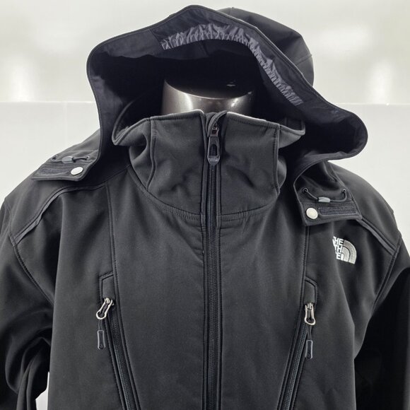 The North Face Mens XXL Jacket Black Hooded Ski Snowboard Softshell Gorpcore - Picture 3 of 14